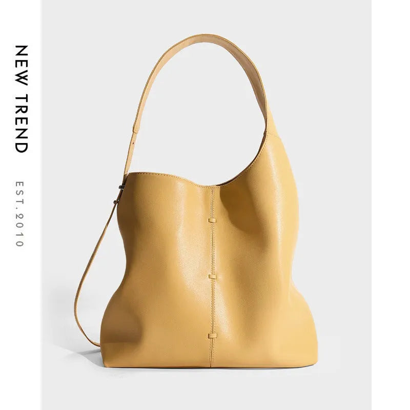 Large Capacity Women's Leather Underarm Bag - Bellarte Enchanté Large Capacity Women's Leather Underarm Bag